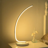 Qfdian Cozy apartment aesthetic hot sale new Modern LED Table Lamp Iron Bedside Light Desk Lamp Spiral Wave Dimmable Bedroom Night Light Home Lighting Fixture