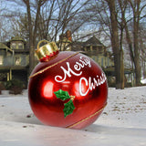 Qfdian PVC Inflatable Christmas Balls Decorations Outdoor Festive Atmosphere Baubles Toys Small Lantern Home Gift 60Cm Christmas Balls