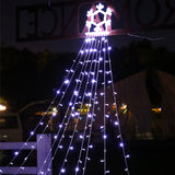 Qfdian Party decoration Party gifts hot sale new 288LED Stars Christmas Fairy Lights String Curtain Lights Outdoor For Garden New Year Party Decoration Lawn Lamp US Plug/EU Plug
