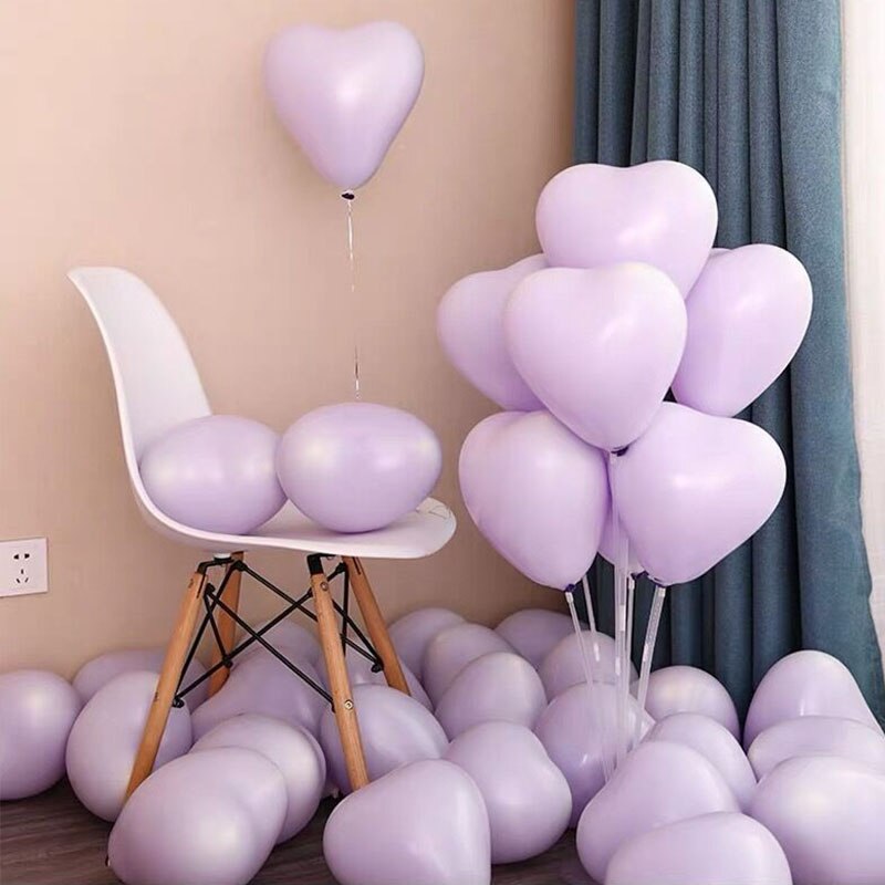 Qfdian Party decoration 50pcs love heart ruby red latex balloons Inflatable air helium balloon valentine's day marriage wedding party decor supplies