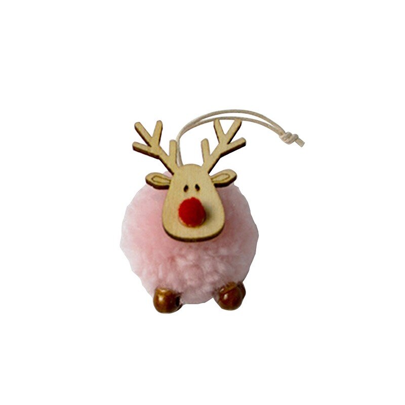 QFDIAN New 2pcs Christmas Balls Ornaments Bauble Pendant Elk Design Hanging Balls Mall Home Party Props For Christmas Tree Decorations