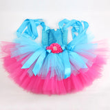 Qfdian halloween decorations halloween costumes Trolls Tutu Dress for Girls Princess Poppy Birthday Costumes for Kids Magic Elves Halloween Dresses Girl Fairy Flower Outfits