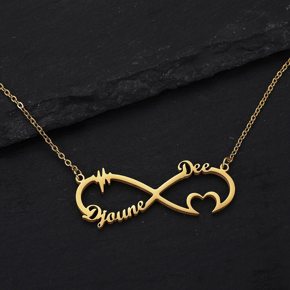 Personalized Stainless Steel Arabic Name Custom Necklaces For Women Men Gold Color Chain Lover Necklace Jewelry