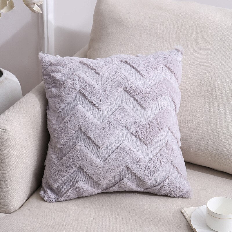 Fur Plush Pillowcase Decorative Sofa Cushion Covers Case Bed Decor Flowers Throw Pillow Cover Home Decor Pillow Case 45x45cm