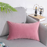 Qfdian Cozy apartment aesthetic valentines day decoration Solid Color Velvet Pillowcases Soft Cushion Covers Square Decorative Pillows For Sofa Bed Car Home Throw Pillow Christmas Gift