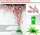 Qfdian wedding decorations hot sale new 20PCS Cherry Blossom Flower Branch High Quality Lifelike Fake Flower DIY Home Party Decoration Wedding Arch Decoration
