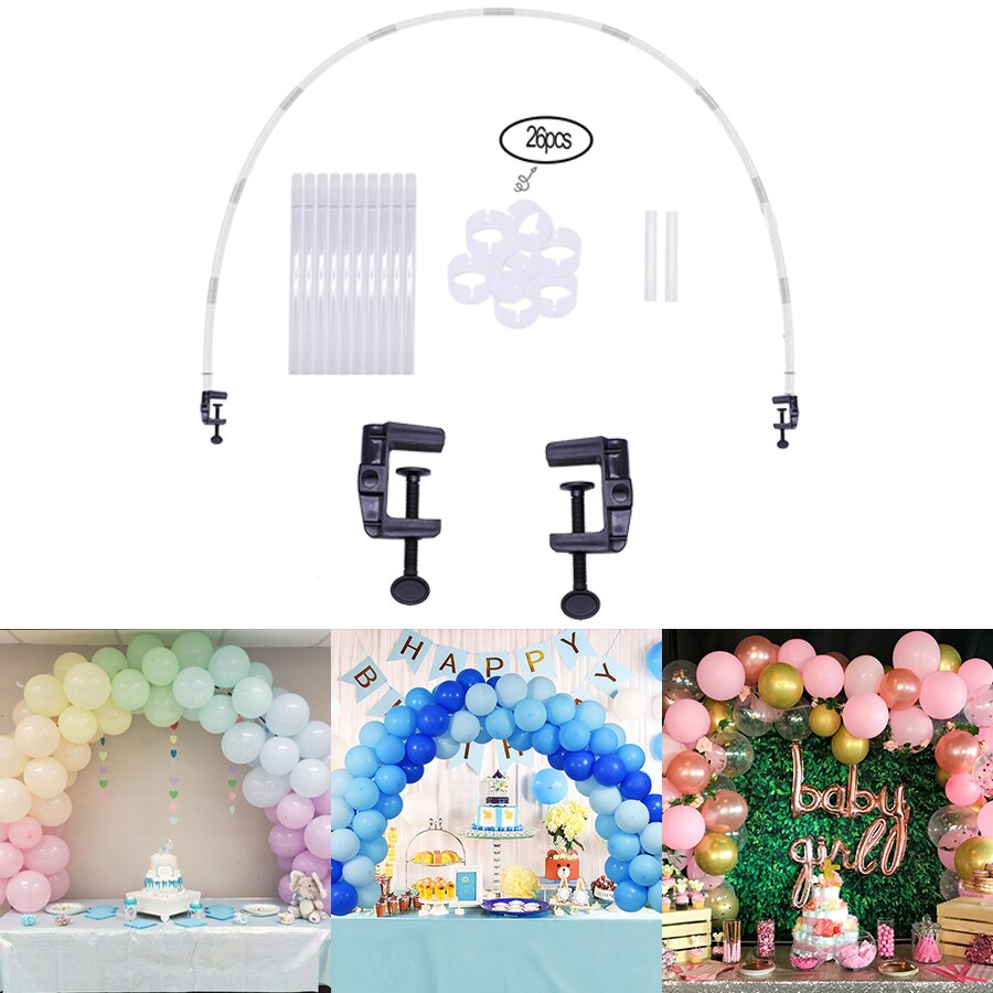 Qfdian Party decoration Balloon Decorative Accessories Round Balloon Arch Stick Holder for Baby Shower Wedding Birthday Ballon Decor Balloon Ring Stand