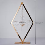 Qfdian wedding decorations hot sale new 5pcs Metal Candelabra Acrylic Candle Holders Wedding Table Centerpieces Flower Stands Vases Road Lead Party Decoration