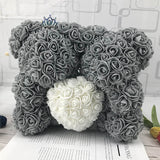 Qfdian valentines day gifts for her Artificial Flowers Rose Bear Multicolor Plastic Foam Rose Teddy Bear Girlfriend Valentines Day Gift Birthday Party Decoration
