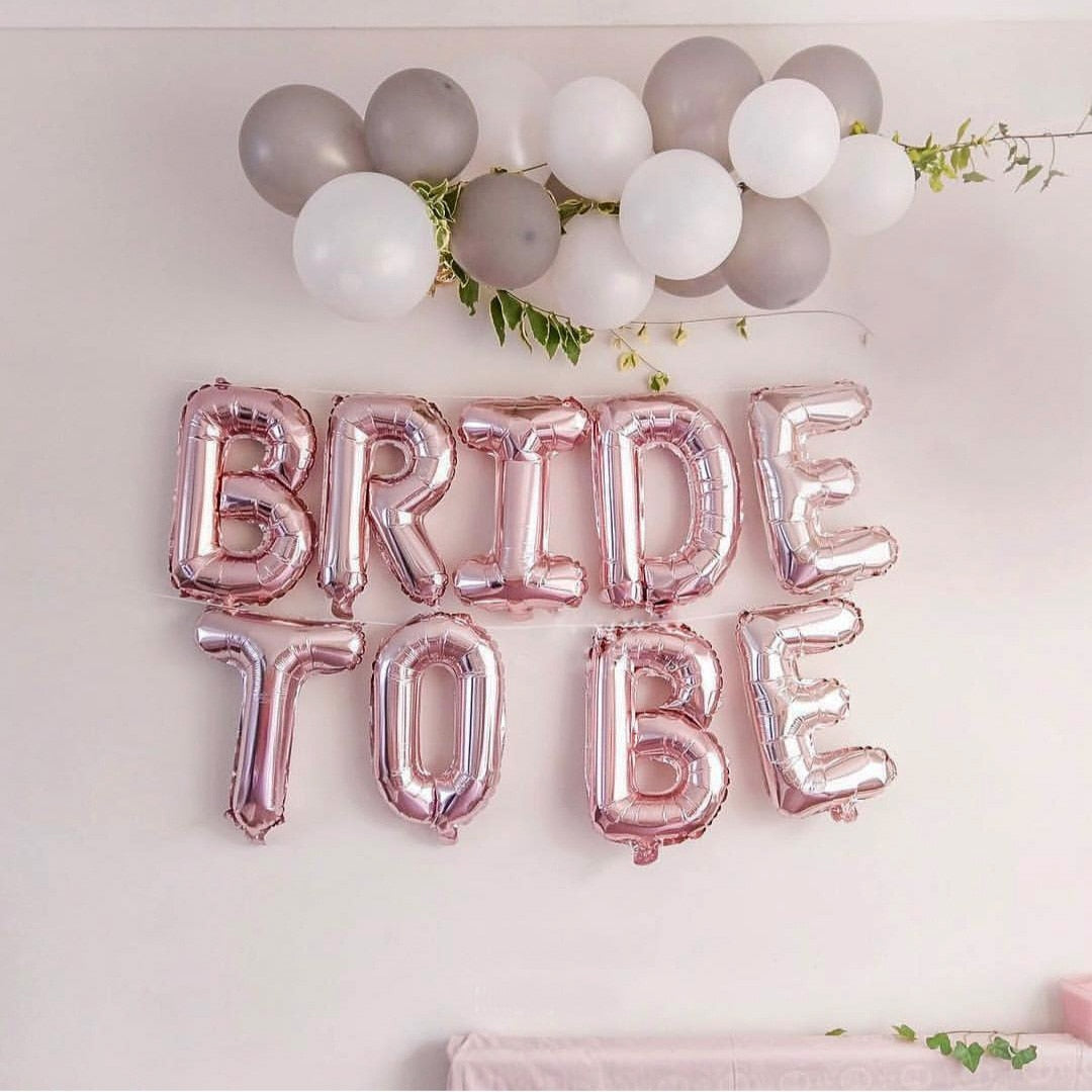 Qfdian valentines day decorations for the home Bride To Be Ring Foil Balloon Wedding Hen Party Decoration Champagne Bottle Love Bridal Ballons Birthday Valentines Decor Suppli