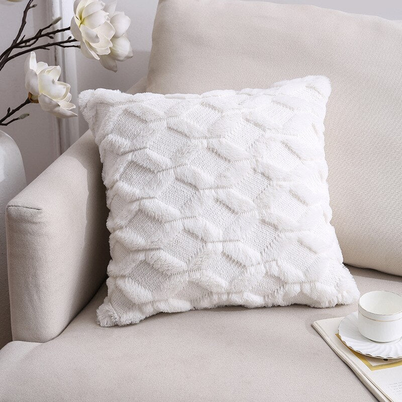 Fur Plush Pillowcase Decorative Sofa Cushion Covers Case Bed Decor Flowers Throw Pillow Cover Home Decor Pillow Case 45x45cm