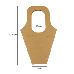 Qfdian Party decoration hot sale new 10pcs Creative Handle Kraft Paper Flower Bags Flowers Wrapping Gift Flower Packaging Home Decoration 9x31cm