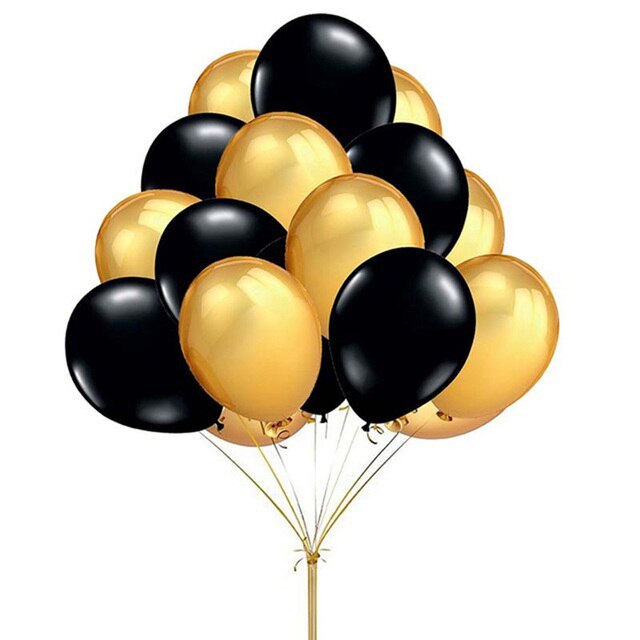 Qfdian Party decoration 20pcs 12'' Silver Blue Red Gold Black Pink Colour Latex Balloons Happy Birthday Party Decorations Kids Gifts Supplies Air Globos