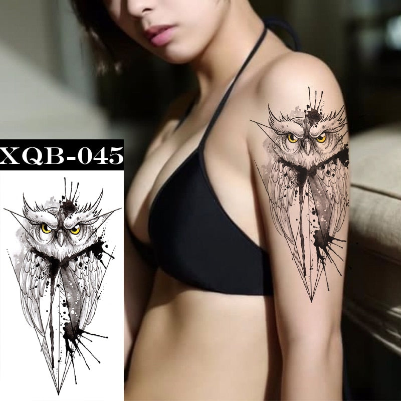 Qfdian gifts for women hot sale new Waterproof Temporary Tattoos Stickers Flowers Butterfly Tatto Flash Sexy Fake Tattoo Arm Body Chest Tatto Art for Women and Girl