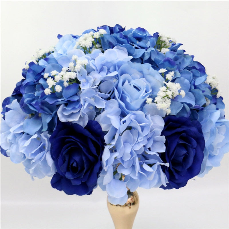 Qfdian Rose Artificial Flower Arrangement Table Centerpieces Flower Ball Wedding Arch Backdrop Decor Flower Row Party Layout