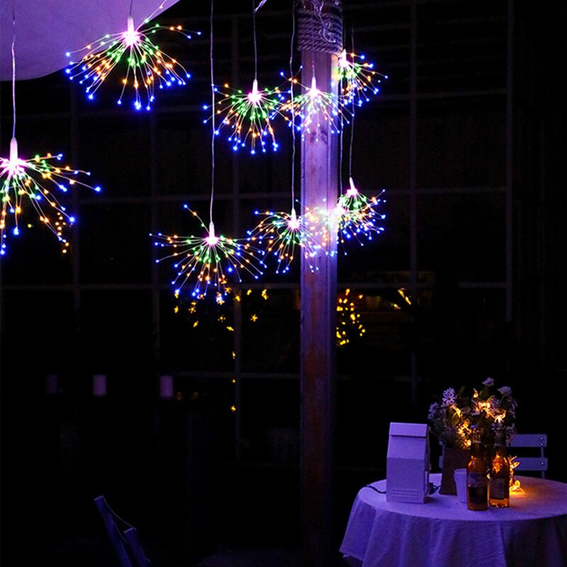 Qfdian Party decoration Party gifts hot sale new LED Solar Light String Outdoor Waterproof Garden Lawn Solar Dandelion Lights Christmas Wedding Fairy Garland Decoration