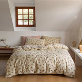 100% Natural Cotton Vintage Pastoral Flowers Girl Bedding Set Single Double Queen King Quilt/Duvet Cover Bed Linen Pillowcases