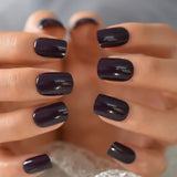QFDIAN Beige French Nails White Tip Squoval False Nails Short Medium Size Ladies Artificial Manicure Tips for Daily Wear