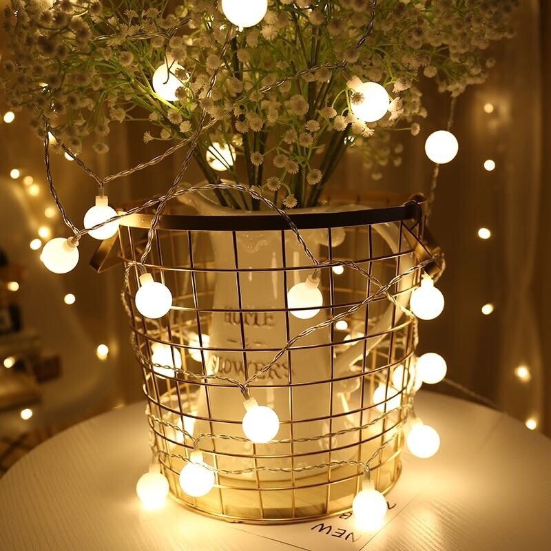 Qfdian Party decoration Led Garland Balls Lights Christmas Decorations for Home New Year Ornaments Natal Noel Adornos De Navidad