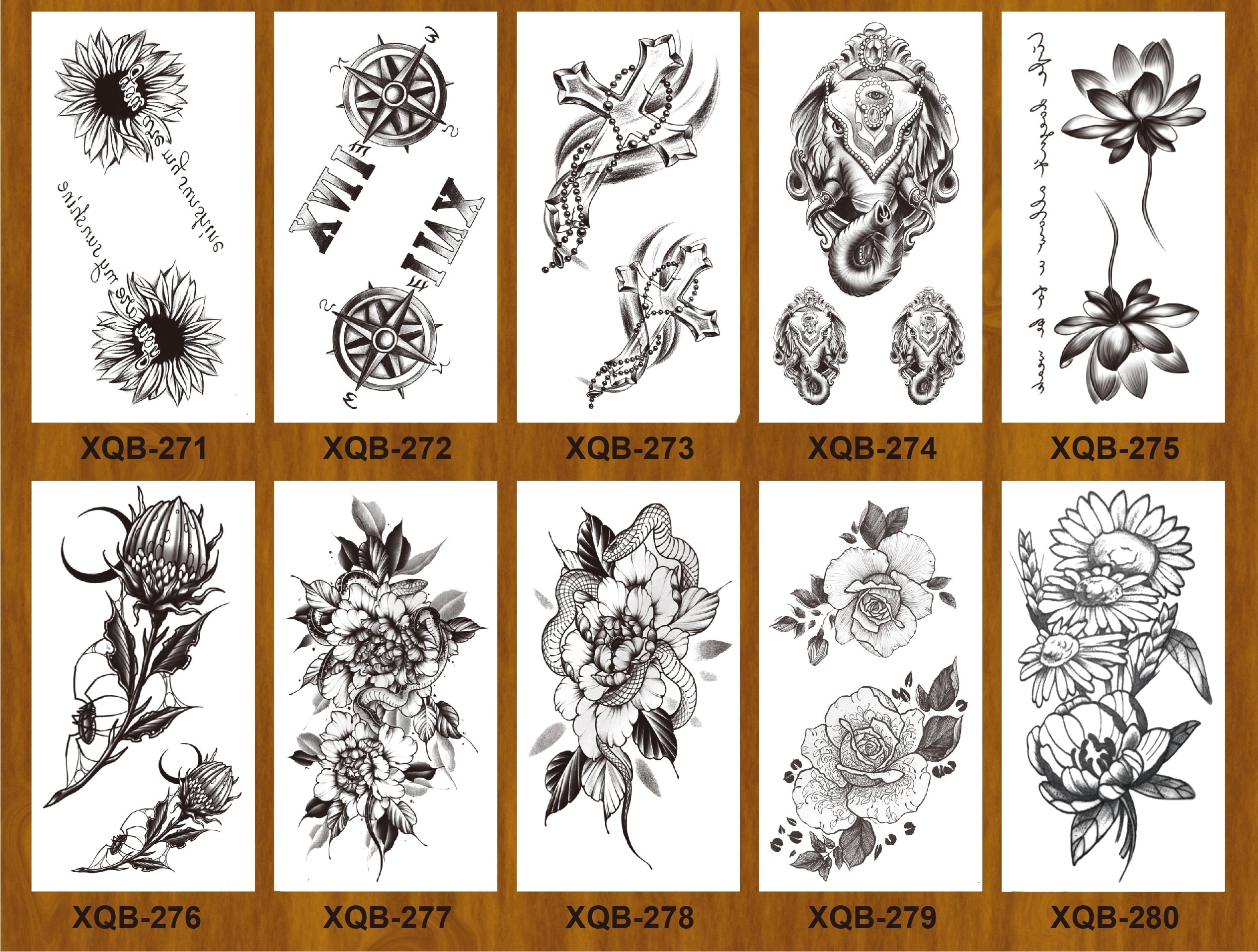 Qfdian gifts for women hot sale new Waterproof Temporary Tattoos Stickers Flowers Butterfly Tatto Flash Sexy Fake Tattoo Arm Body Chest Tatto Art for Women and Girl