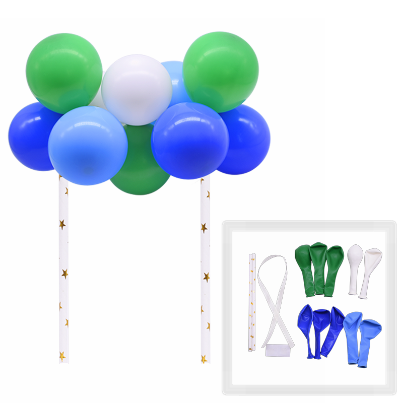 Qfdian 1Set 5inch Balloon Cake Topper  Balloon Dessert Top Flags for Birthday Decoration Wedding Party Baby Shower Cake Topper Supplies