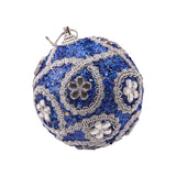 Qfdian valentines day decorations for the home hot sale new  8CM flower Wreath Decoration Christmas Home Decor Christmas Rhinestone Glitter Baubles Ball Xmas Tree Ornament #66