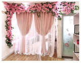 100cm Silk flowers Long-Peach Sakura Artificial flower Pink Wedding Decoration Cherry blossom branch for home Decor wedding Arch