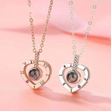 Qfdian valentines day decorations for the home Present Gift Wife Supply Romantic Engagement Heart Languages Says Necklace Valentines Christmas Girlfriend You Anniversary Love