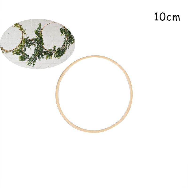 Qfdian Christmas 10-40cm Gold Iron Metal Ring Hoop Wreath Garland Floral Wreath For Home DIY Handmade Door Hanging Wedding Decoration Baby Shower