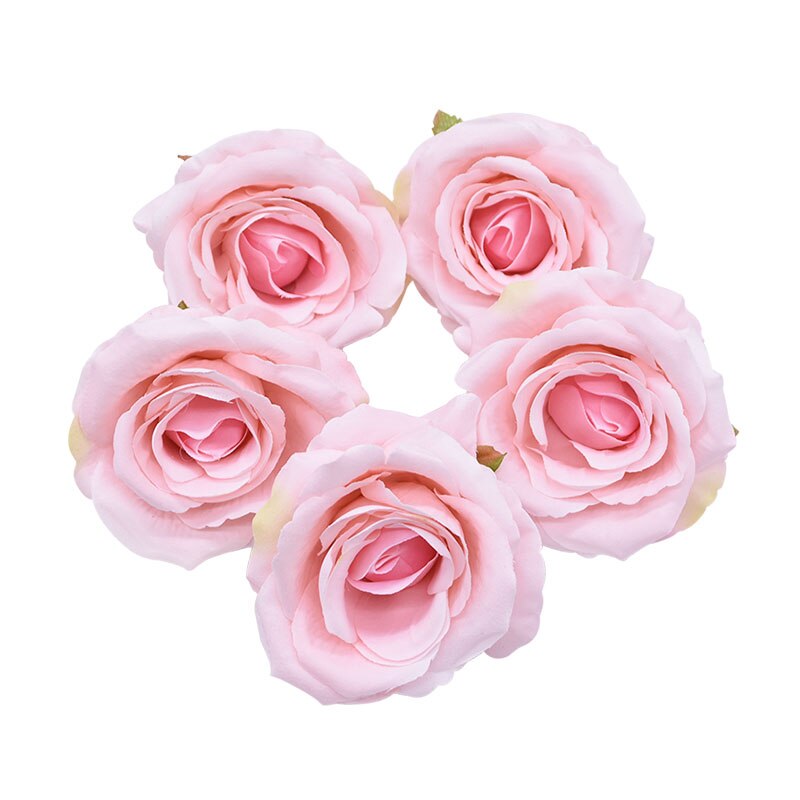 Qfdian Party decoration 30P Silk Rose Artificial Flower Heads for Decoration Wedding Flower Arrangement Birthday Baby Shower Party Floral Backdrop Decor