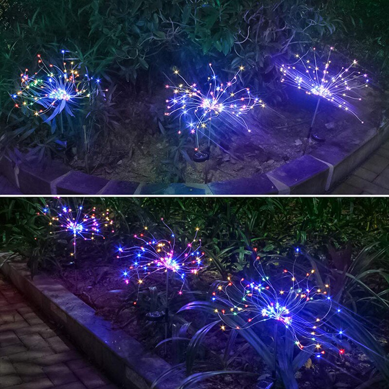 Qfdian Party decoration Party gifts hot sale new LED Solar Light String Outdoor Waterproof Garden Lawn Solar Dandelion Lights Christmas Wedding Fairy Garland Decoration