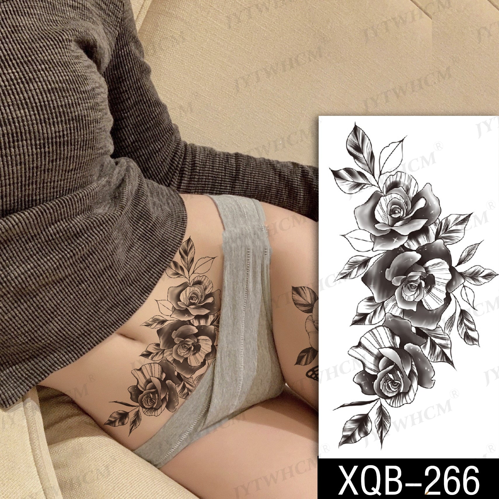 Qfdian gifts for women hot sale new Waterproof Temporary Tattoos Stickers Flowers Butterfly Tatto Flash Sexy Fake Tattoo Arm Body Chest Tatto Art for Women and Girl