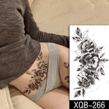 Qfdian gifts for women hot sale new Waterproof Temporary Tattoos Stickers Flowers Butterfly Tatto Flash Sexy Fake Tattoo Arm Body Chest Tatto Art for Women and Girl