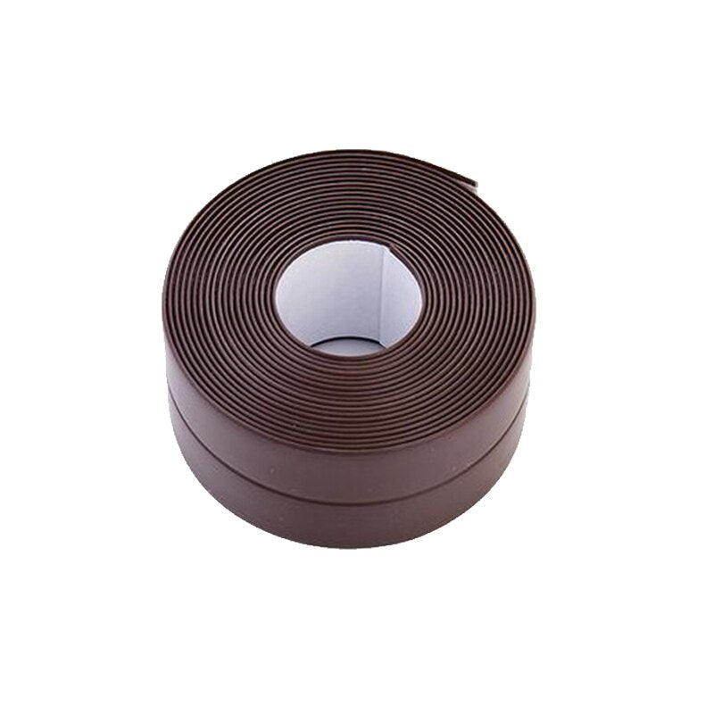 Qfdian Cozy apartment aesthetic PVC Self Adhesive Tape Sealing Tape Shower Bathroom Kitchen Mold Proof Anti-moisture Waterproof Tape Caulk Strip Adhesive Sealer