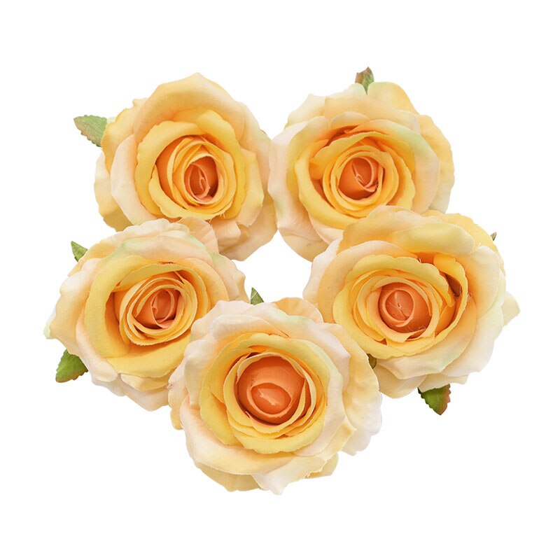 Qfdian Party decoration 30P Silk Rose Artificial Flower Heads for Decoration Wedding Flower Arrangement Birthday Baby Shower Party Floral Backdrop Decor