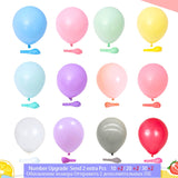 Qfdian halloween decorations christmas decorations 12-32Pcs Macarons Color Pastel Candy Balloons Latex Round Helium Baloons 5 10 12Inch Wedding Birthday Baby Shower Party Decorate