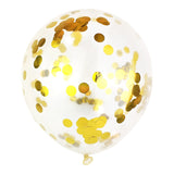Qfdian valentines day gifts for her 10/20pcs Rose Gold Confetti Balloons Transparent Latex Balloon Christmas Wedding Baby Shower Decoration Birthday Party Supplies