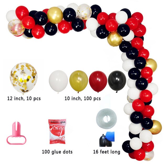 Qfdian Party decoration 1set Balloon Garland Arch Kit Long Pink White Gold Latex Air Globos Pack For Baby Shower Wedding Birthday Party Decor Supplies