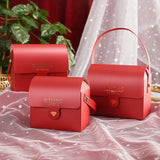Qfdian Party decoration High-end red Chinese gift box Wedding gifts for guests Chocolate Treat Candy Gift Bag Christmas Baby Shower Birthday Party box