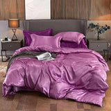 Qfdian Luxury Soft Bedding Set Home Textile Solid Color Bedroom Decor Duvet Cover Bed Sheet Bedding Covers Set Full King Size 4pcs