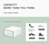 Qfdian 6 Pcs Transparent Plastic Shoe Storage Boxes Fantastic Clothes Storage Containers Box Japanese Flip Drawer Toy Organizer