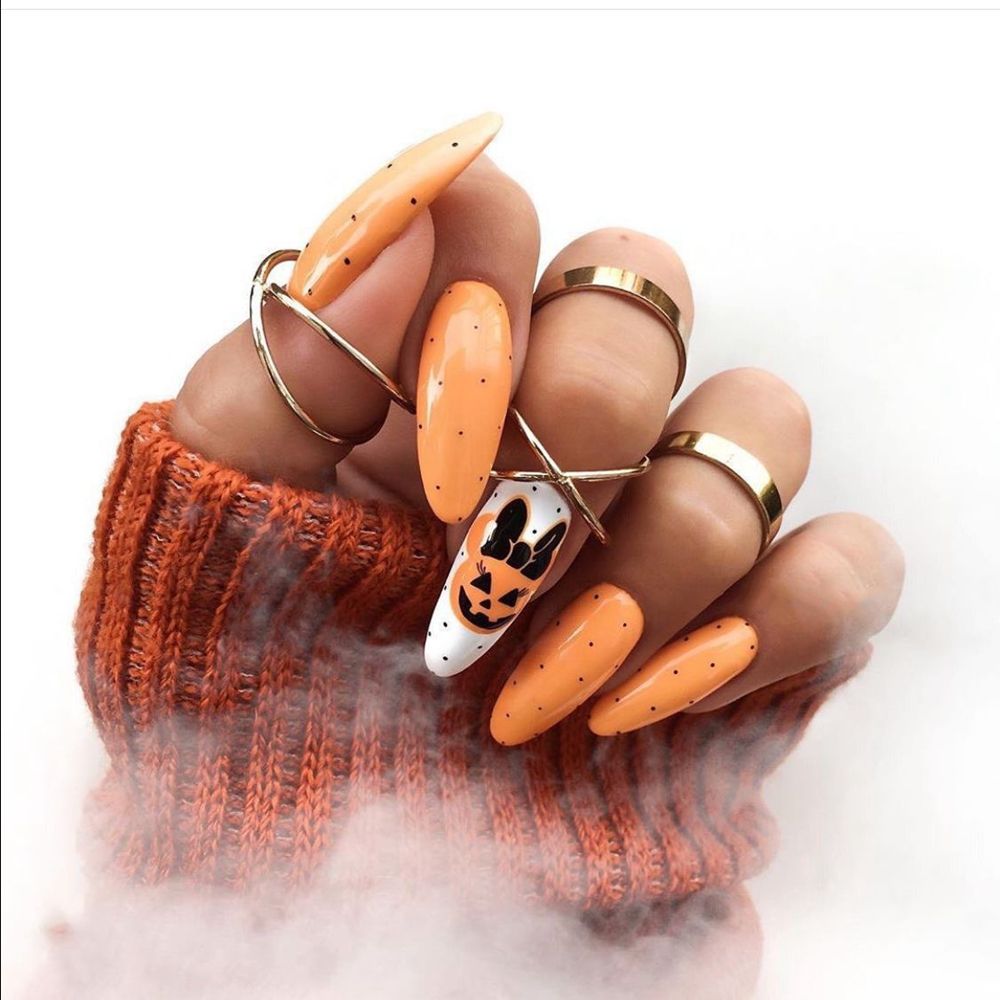 Qfdian halloween decorations halloween costumes halloween gift24pcs Fake Nails Halloween Long Style Full Cover False Nails DIY Glue Press On Nails Nail Supplies For Ballerina False Nail Tip