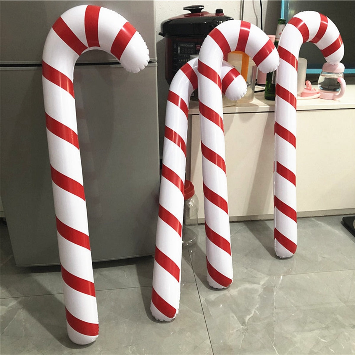 Qfdian halloween decorations Inflatable Christmas Canes Lollipop Balloon Merry Christmas Decoration for Home Xmas Ornaments Outdoor Decors Navidad Gifts Noel