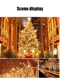 Qfdian Party decoration Party gifts hot sale new 288LED Stars Christmas Fairy Lights String Curtain Lights Outdoor For Garden New Year Party Decoration Lawn Lamp US Plug/EU Plug