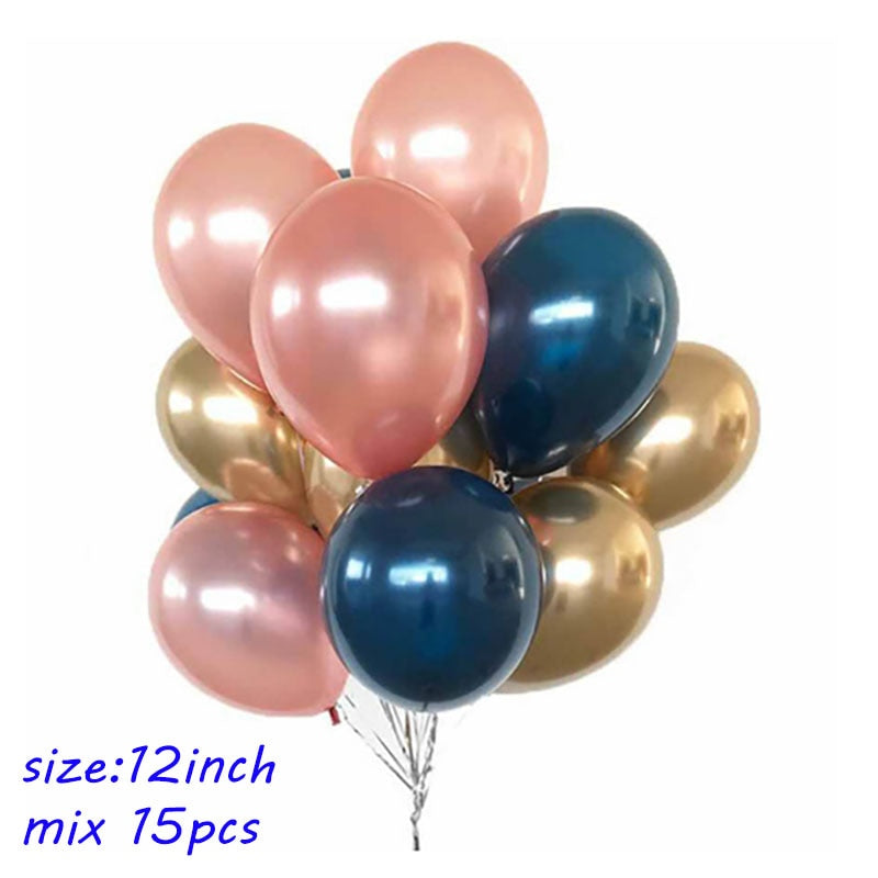 Qfdian Party gifts Party decoration hot sale new  hot sale new Rose Gold Themed Birthday Party Decorations Champagne Bottle Birthday Number Heart Foil Balloons Adult Party Air Helium Globos