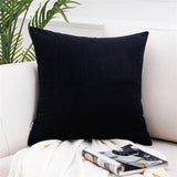 Qfdian Cozy apartment aesthetic valentines day decoration Solid Color Velvet Pillowcases Soft Cushion Covers Square Decorative Pillows For Sofa Bed Car Home Throw Pillow Christmas Gift