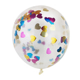 Qfdian valentines day gifts for her 10/20pcs Rose Gold Confetti Balloons Transparent Latex Balloon Christmas Wedding Baby Shower Decoration Birthday Party Supplies