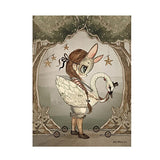 Qfdian easter decorations clearance Nordic Modern Cartoon Moon Rabbit Girls Carousel Canvas Painting Spray Color Swan Art Poster Kids Baby Nursery Room Wall Picture