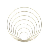 Qfdian Christmas 10-40cm Gold Iron Metal Ring Hoop Wreath Garland Floral Wreath For Home DIY Handmade Door Hanging Wedding Decoration Baby Shower
