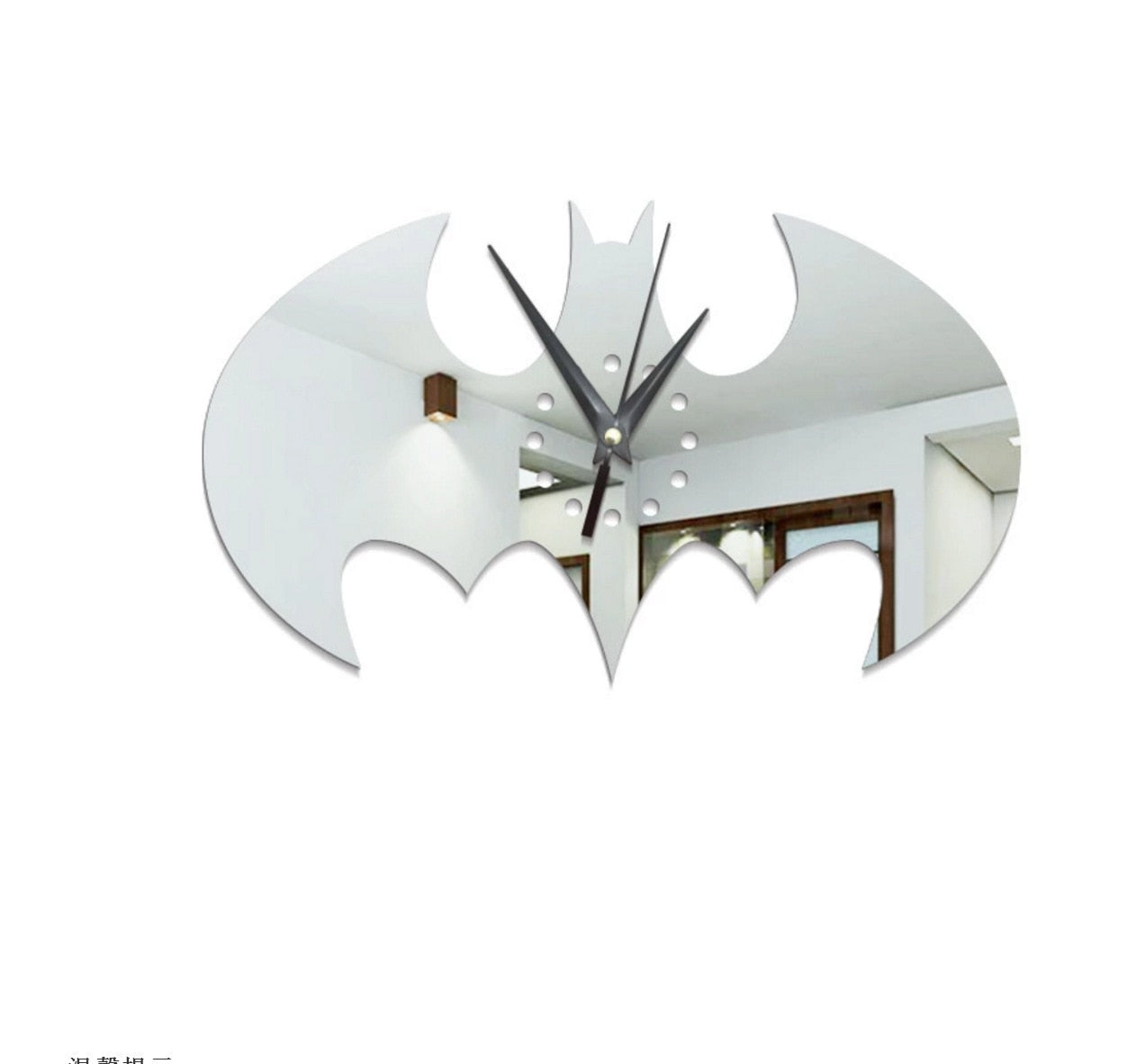 Qfdian halloween decorations halloween costumes halloween giftCozy apartment aesthetic hot sale new Creative 3D Bat Mirrors Wall Clocks Stickers Acrylic Wall Clock Living Room Bat Wall Decal DIY Home Decor Halloween Decoration